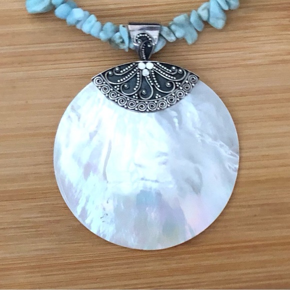 $112 Designer Estate Necklace & Pendant Sterling Marked Meran 925 INDONESIA - Picture 3 of 10